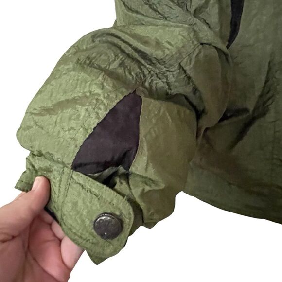 Winlit Vintage Statement Green Embroidered Puffer Jacket Duck Down Women's Large - Picture 4 of 16